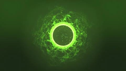 4k video of abstract green circle with light effect. Stock Footage 170956893