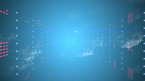 4k video of abstract light blue corridor design. Stock Footage 156596996