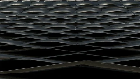 4K video of abstract unique pattern metallic structure motion graphics. Stock Footage 155034068