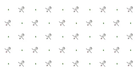 4k Video with Alpha Channel. Loopable Pattern with Clay Christmas tree and Sn 스톡 동영상 111738273