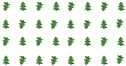 4k Video with Alpha Channel. Loopable Art Collage with Clay Christmas tree Stock Footage 111738970