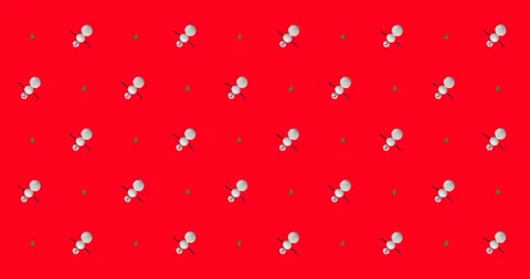 4k Video with Alpha Channel. Loopable Pattern with Clay Christmas tree and Sn Stock Footage 111849365