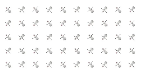 4k Video with Alpha Channel. Loopable Pattern with Clay  Snowman Stock Footage 115953562