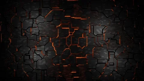 4K video animation of an abstract sci-fi wall having beautiful cracks. Stock Footage 146177441
