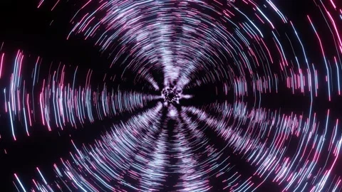 4K video animation of abstract sci-fi tunnel seamless loop motion graphics. Stock Footage 156816974