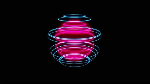 4K video animation of abstract sphere shape line art motion graphics. Video stock 150770825