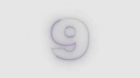 4K Video animation countdown 10 seconds with neon style numbers 스톡 동영상 255701555