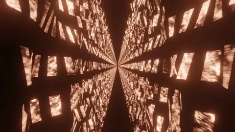 4k video animation of endless bright cube rows seamless loop. Stock Footage 148402535