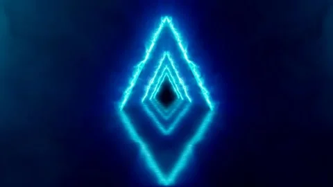 4K Video animation. Loop video of a tunnel with bright lights on the laterals Stock Footage 275092358