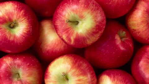 4K video of an apple rotating from above, can be used for commercial purposes Stock Footage 276922216