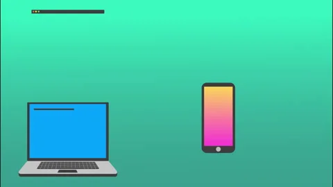 4k video of application template on different electronic devices. 库存影片 135789819