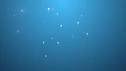 4k video of arrows up on blue background illustration, copy space composition. Stock Footage 141662489