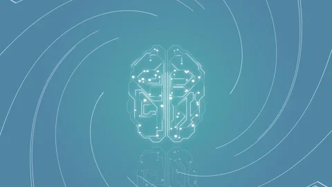 4k video of artificial intelligence brain animation, data mining concept. Stock Footage 135163673