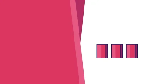 4k video of bar chart of three colored columns in cartoon style. Stock Footage 201211097