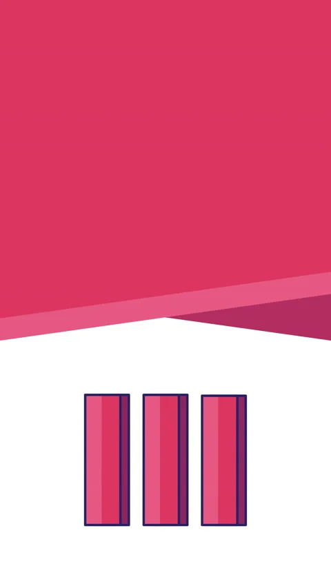 4k video of bar chart of three colored columns in cartoon style. 库存影片 219471794