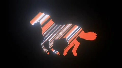 4k video of beautiful line texture or pattern formation on the horse body shape. Stock Footage 270397697