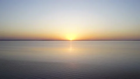 4k video. Beautiful sunset, the sun goes out to sea Stock Footage 154708381