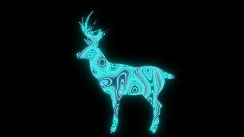 4K video of beautiful texture or pattern formation on the deer body shape Stock Footage 232866570