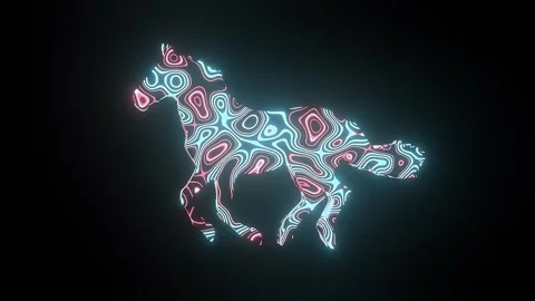 4k video of beautiful texture or pattern formation on the horse body shape Stock Footage 270397726