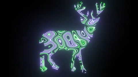 4k video of beautiful texture or pattern formation on the deer body shape. Stock Footage 270397731