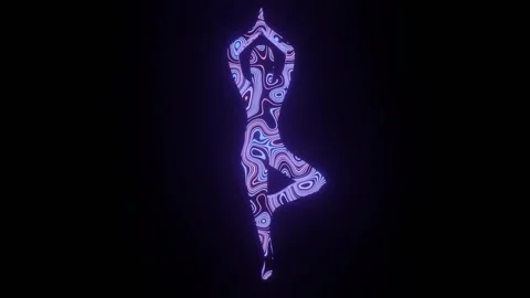 4K video of beautiful texture or pattern formation on the yoga human body shape Stock Footage 271268050