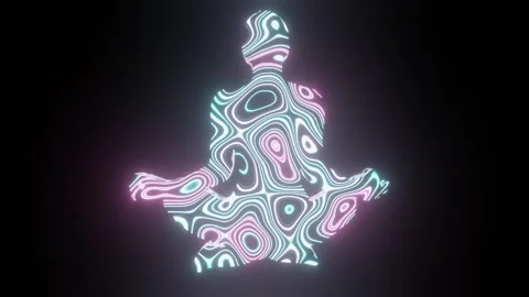 4K video of beautiful texture or pattern formation on the meditating human body. Stock Footage 271273842