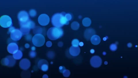 4k Video. Blue Defocused lights. Glowing particles. Bokeh background. Stock Footage 256971745