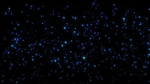 4k Video. Blue Defocused lights. Glowing particles. Bokeh background. Stock-Footage 256972294