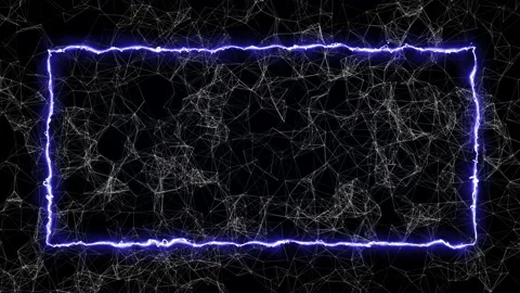 4k video of blue technological background with light frame. Stock Footage 159583348