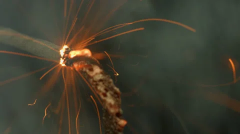 4k video, burning wick of dynamite, close-up. Video stock 39212442