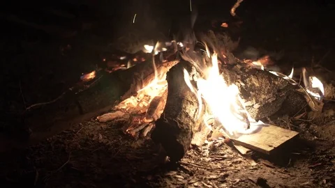 4K Video of Campfire Stock Footage 80534838