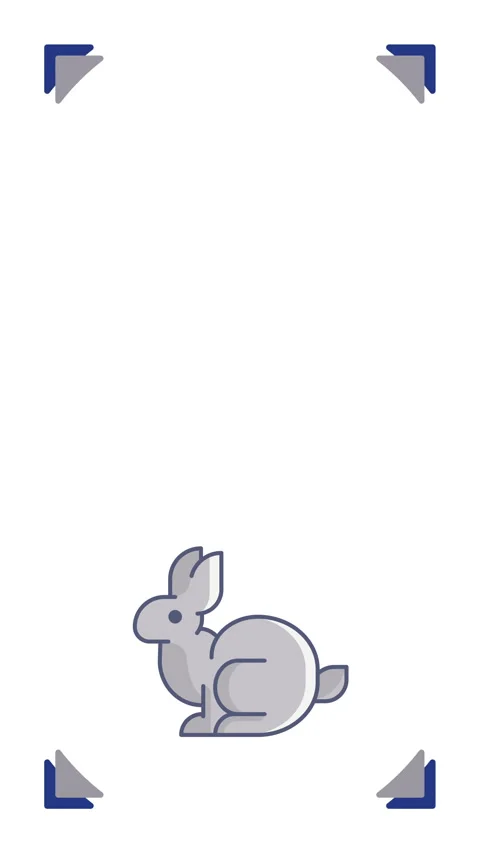 4k video of cartoon Easter bunny on white background. Stockbeeldmateriaal 221773335