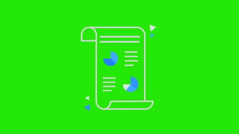 4k video of cartoon financial document. Stock Footage 166500898