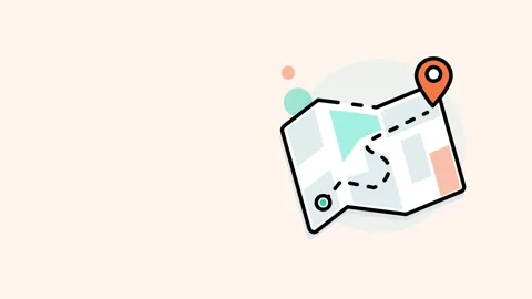 4k video of cartoon map with map pin. Stock-Footage 160549786