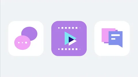 4k video of cartoon messaging set. Stock-Footage 218427175