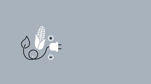 4k video of cartoon plug and corn on gray background. 库存影片 168908549