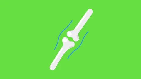 4k video of cartoon two bones on green background. Stockbeeldmateriaal 176969718