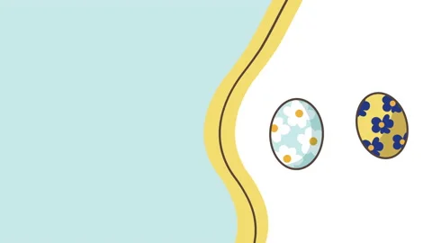 4k video of cartoon two eggs on white background. Stockbeeldmateriaal 172492691