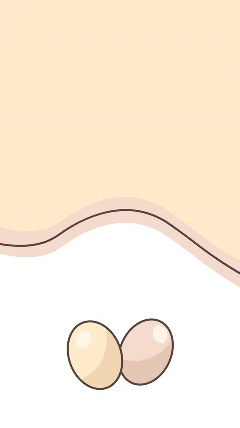 4k video of cartoon two eggs on white background. Stock Footage 221773988