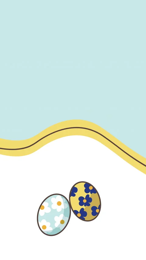 4k video of cartoon two eggs on white background. Stockbeeldmateriaal 222168899