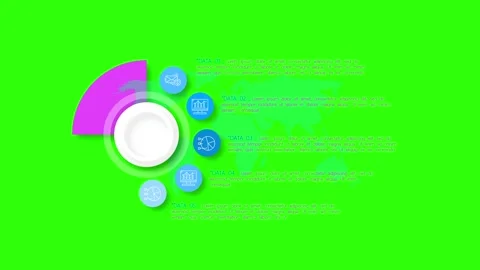 4K Video of Circle Charging Animation on Green Background Stock Footage 289809017