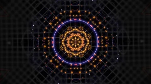 4k video of circle technological background with light effect. Stock Footage 155862909