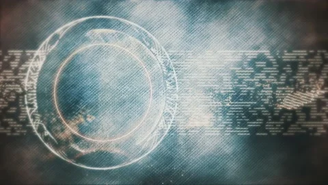 4k video of circles amd white glowing particles in motion. Stock Footage 157281312