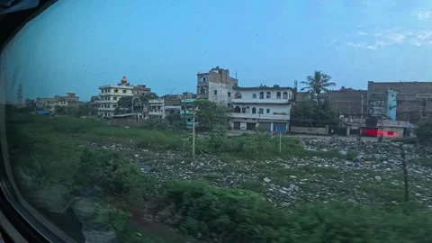 4k video clip of ac train travel  journey in India Video stock 290300659