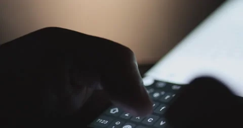 4K Video close up hand text on mobile phone screen keyboard. Concept for digi Stock Footage 171195079