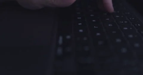 4K Video close up hand typing on keyboard notebook. Concept for coding and te Stock Footage 169322904