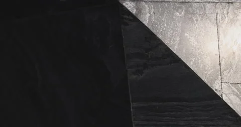 4K Video close up light and shadow on rock surface of modern architecture. Ba Video stock 167142511