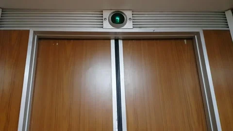4k video, close-up shooting of the scoreboard in the rising elevator. The camera Stock Footage 171743481