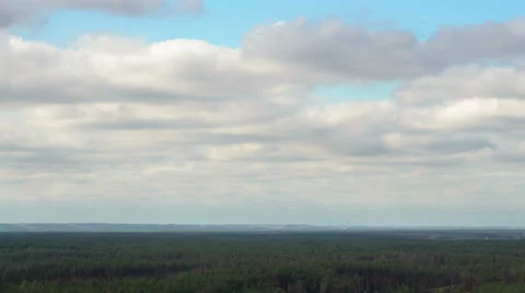 4K video - Clouds over the forest Stock Footage 55627843
