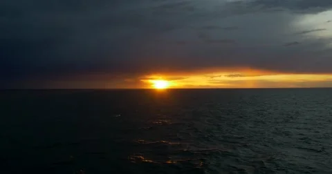 4k video of a cloudy sunset Stock Footage 50768143